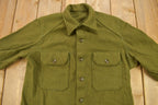Vintage 1940s WW2 American Wool Button Up Infantry Shirt