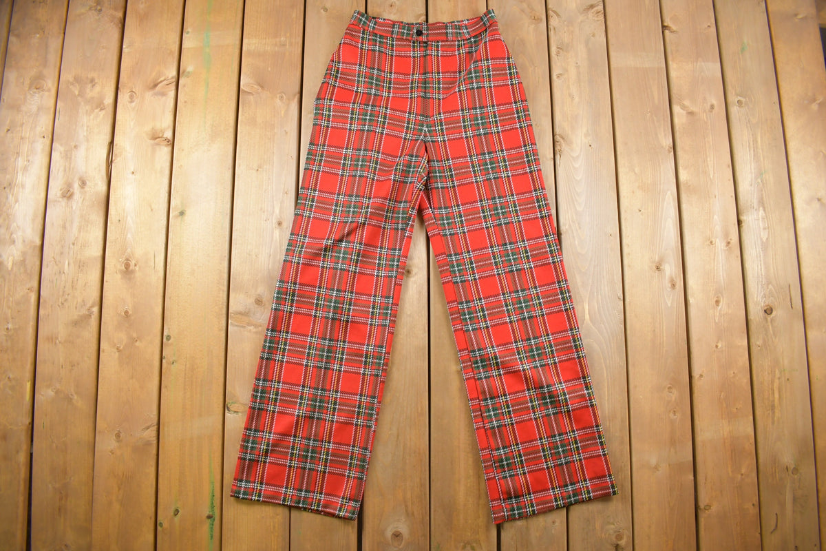 Vintage 1960s Jack Winter Wool Plaid Pants