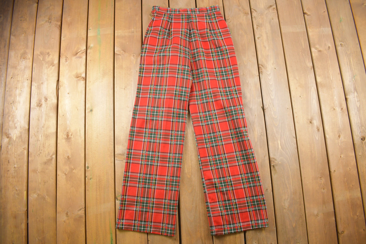 Vintage 1960s Jack Winter Wool Plaid Pants