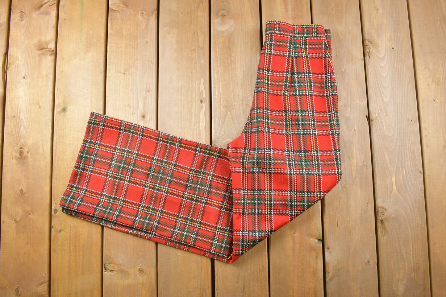 Vintage 1960s Jack Winter Wool Plaid Pants / Size 26 x 30 / True Vintage / Bottoms / Vintage Pants / Retro Style / Made in USA