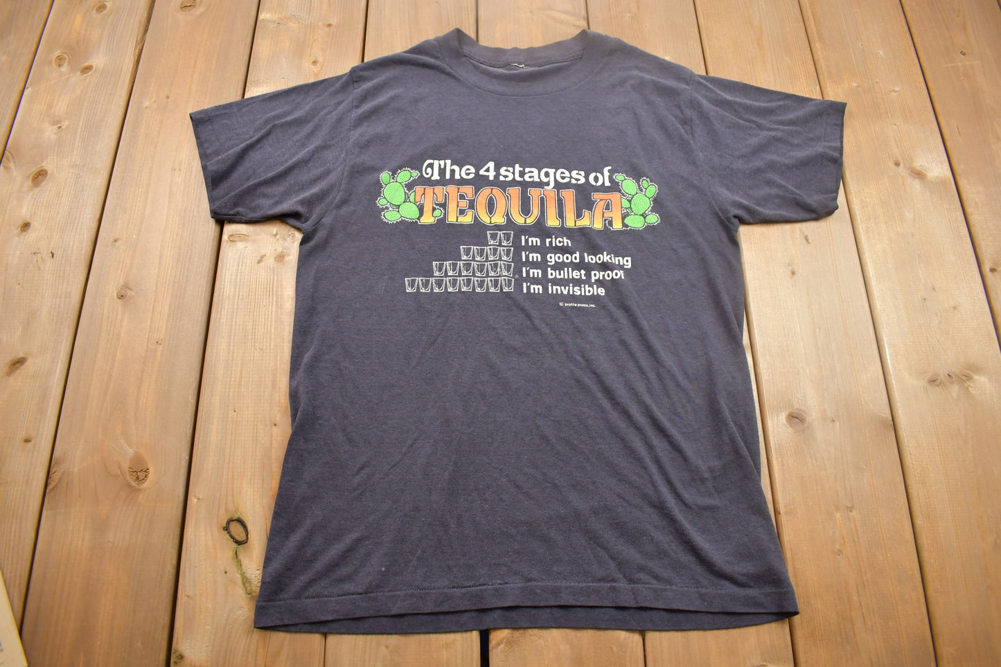 Vintage 1980s Tequila Souvenir T Shirt / Streetwear / Rare Vintage / Vacation Tee / Travel T Shirt / Made in USA / Drinking Shirt