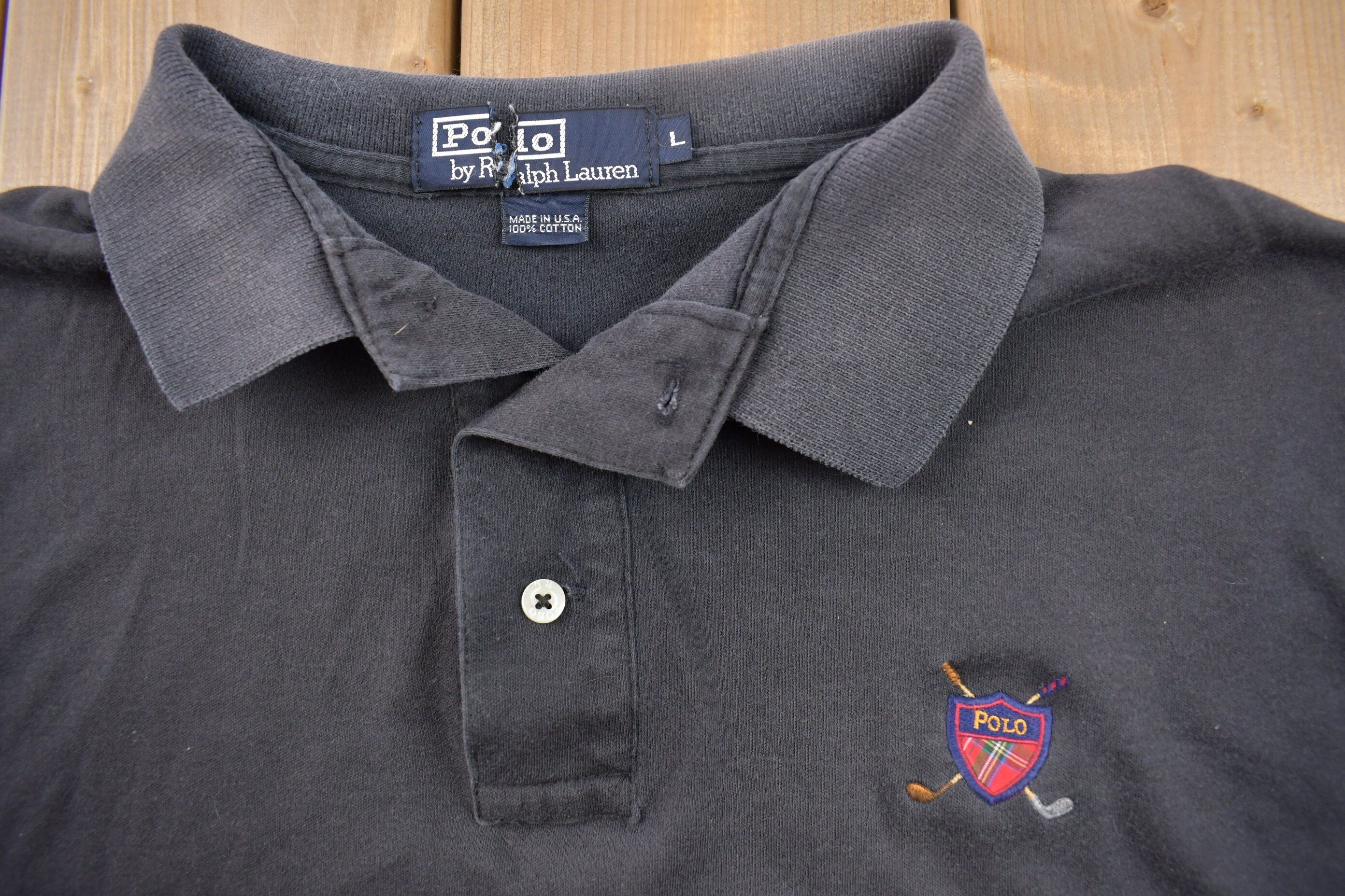 Vintage 1990s Polo Ralph Lauren Collared Shirt / Vintage T Shirt