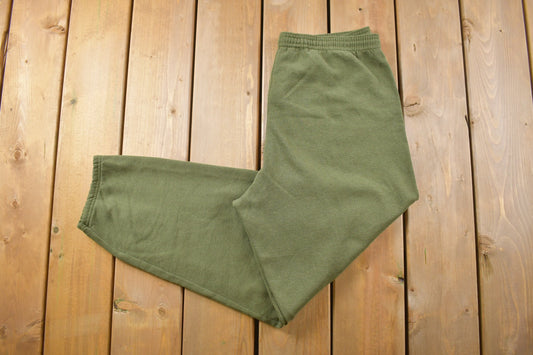 Vintage 1990s United States Marine Corps Green Sweatpants 34 x 30 / Made in USA / Army / American Vintage / Streetwear Fashion