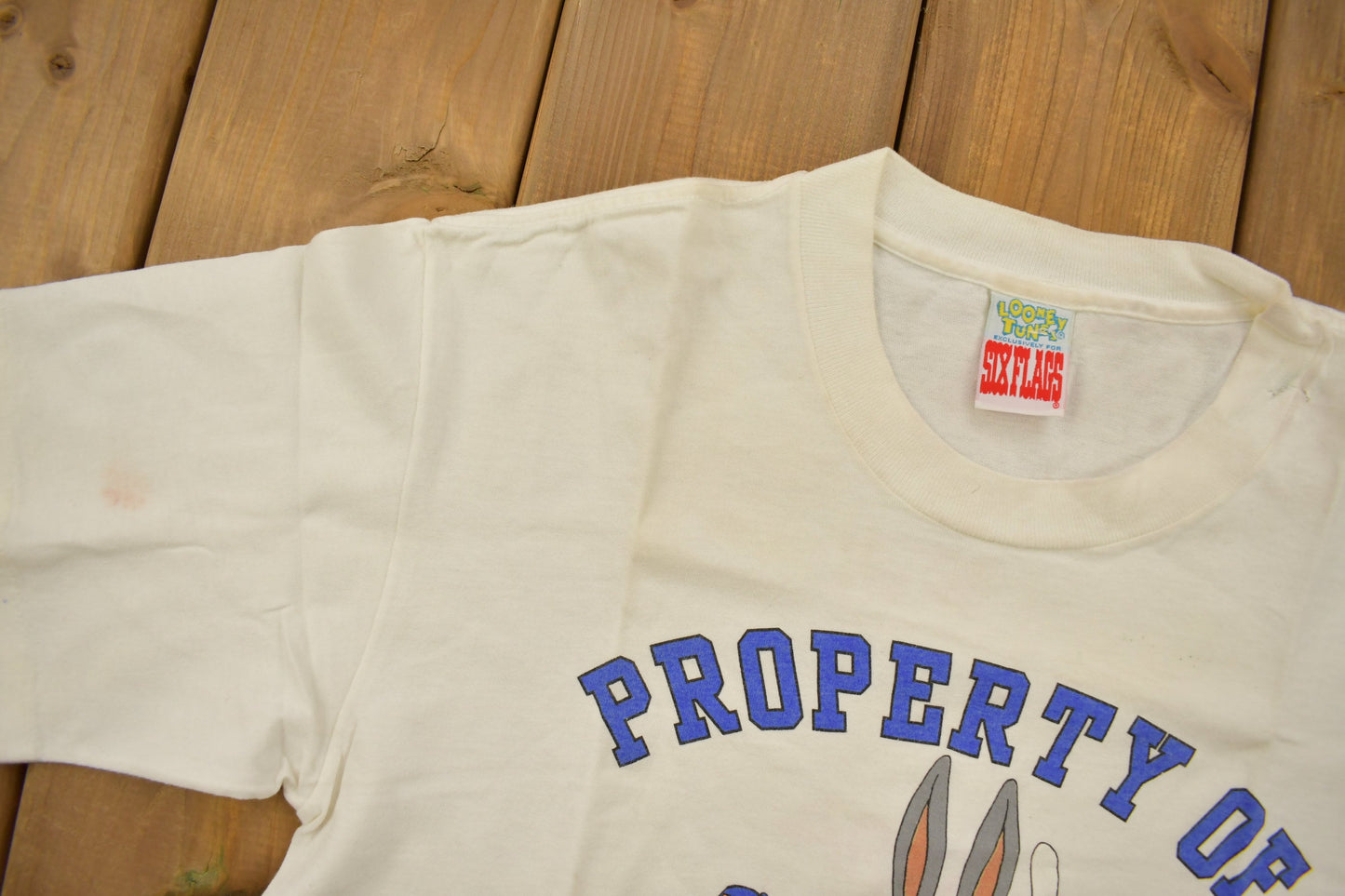 Vintage 1992 Looney Tunes Property Of Six Flags Graphic T Shirt / Six Flags Theme Park / Streetwear / Made In USA / Warner Bros