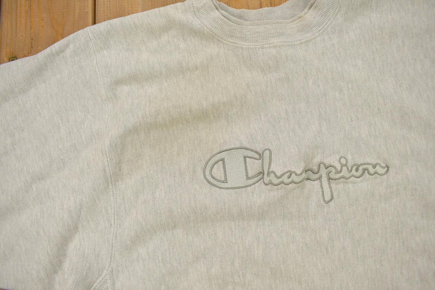 Vintage 1990s Grey Champion Reverse Weave Crewneck / Vintage Champion / Vintage Pullover / Streetwear / Made In USA / Sportswear