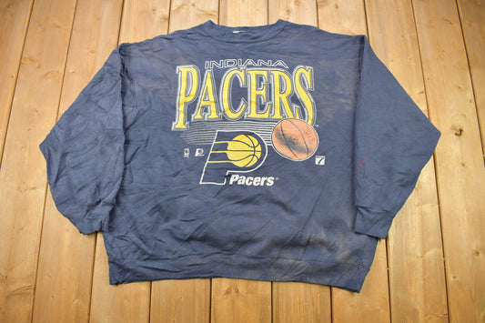 Vintage 1990s Indiana Pacers NBA Graphic Crewneck Sweatshirt / 90s Crewneck / Basketball Sweater / Vintage Pacers / Distressed