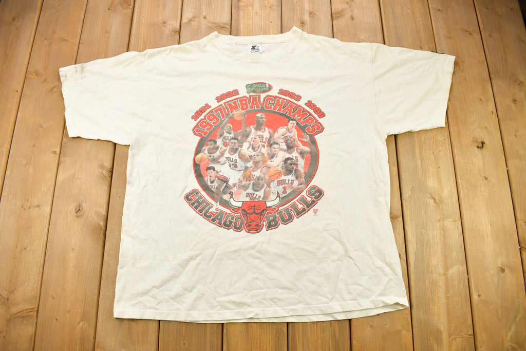 Vintage 1997 Chicago Bulls NBA Champions Starter T-Shirt