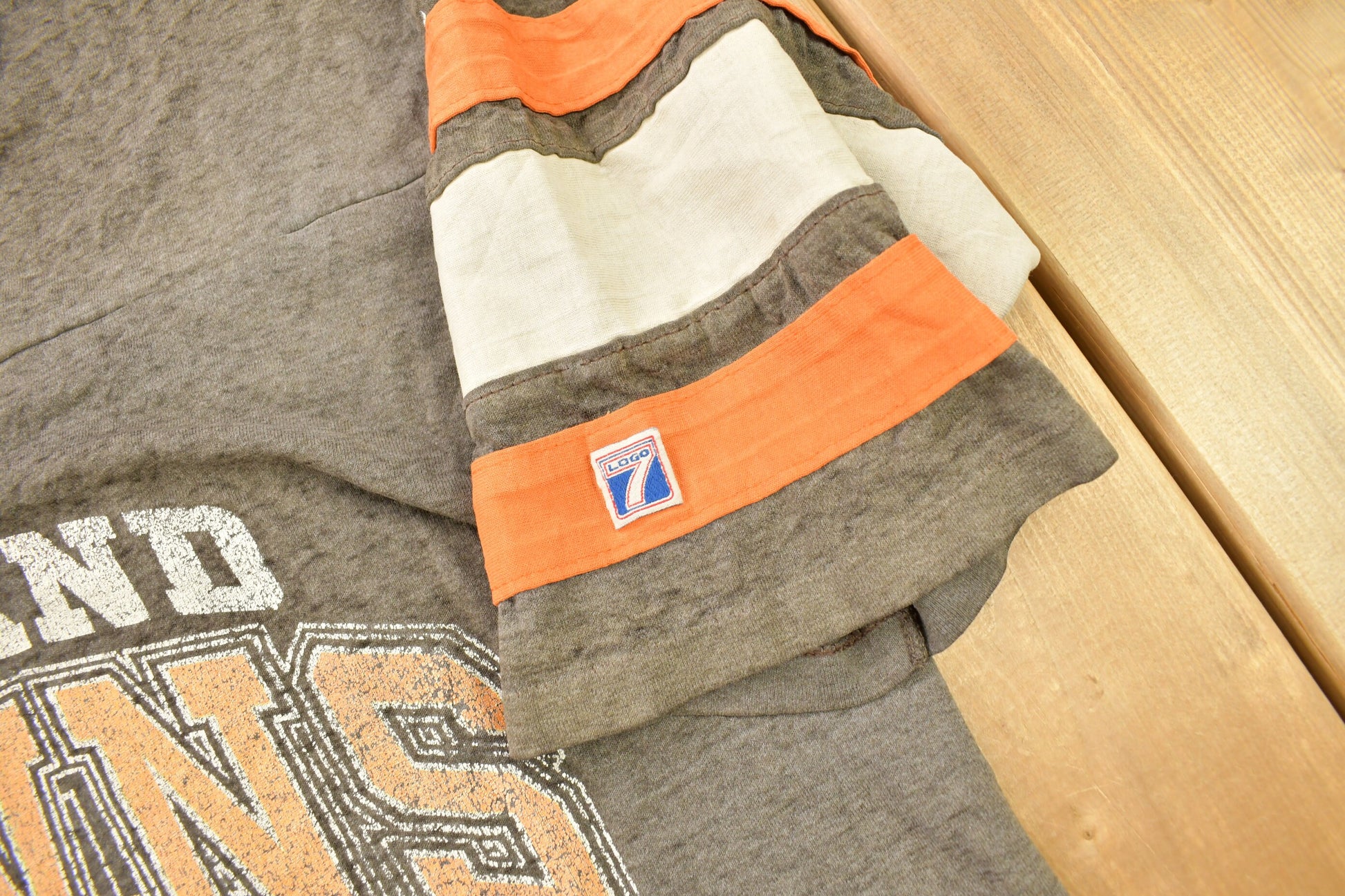 Vintage 1980s Cleveland Browns Logo 7 Graphic T-Shirt