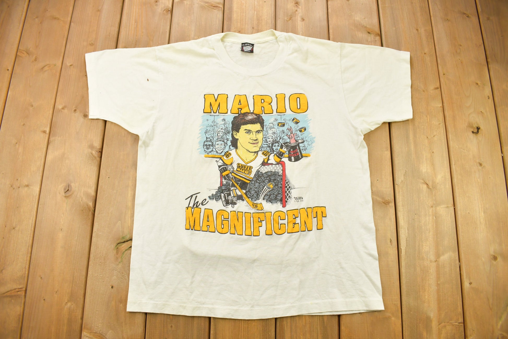 Vintage 1990s Mario Lemieux NHL Graphic T-Shirt