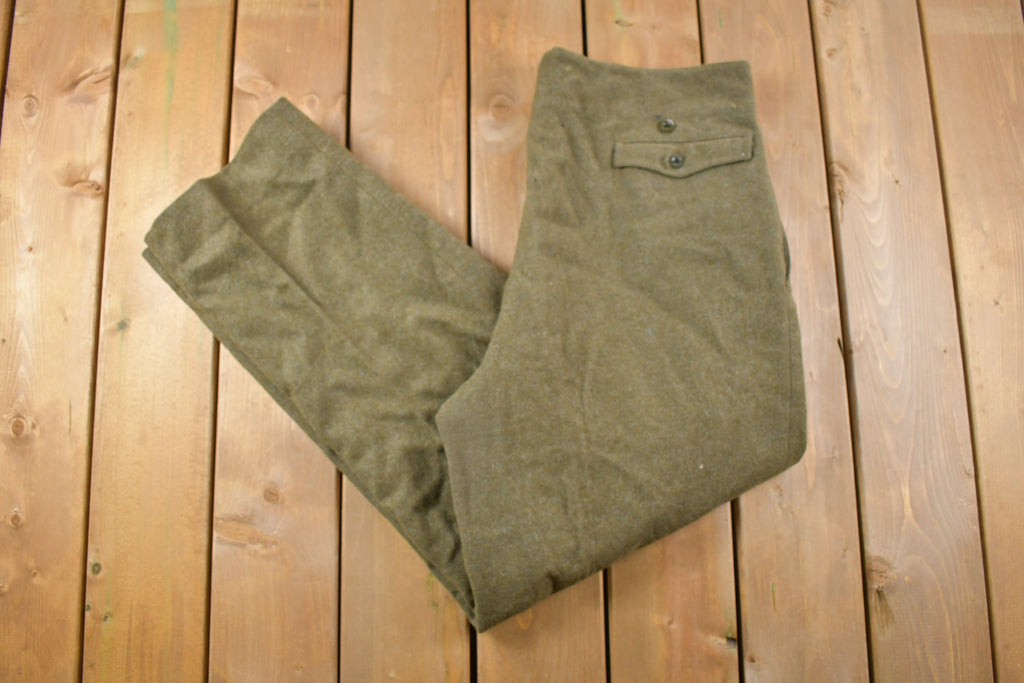 Vintage 1951 French Wool Trousers 38 x 32