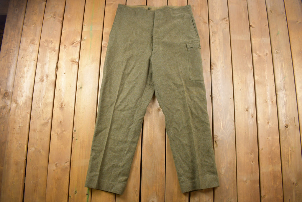 Vintage 1951 French Wool Trousers 38 x 32