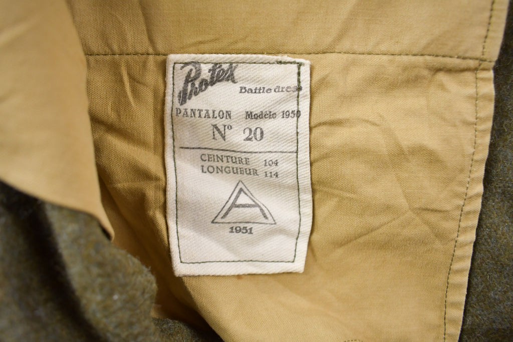 Vintage 1951 French Wool Trousers 38 x 32