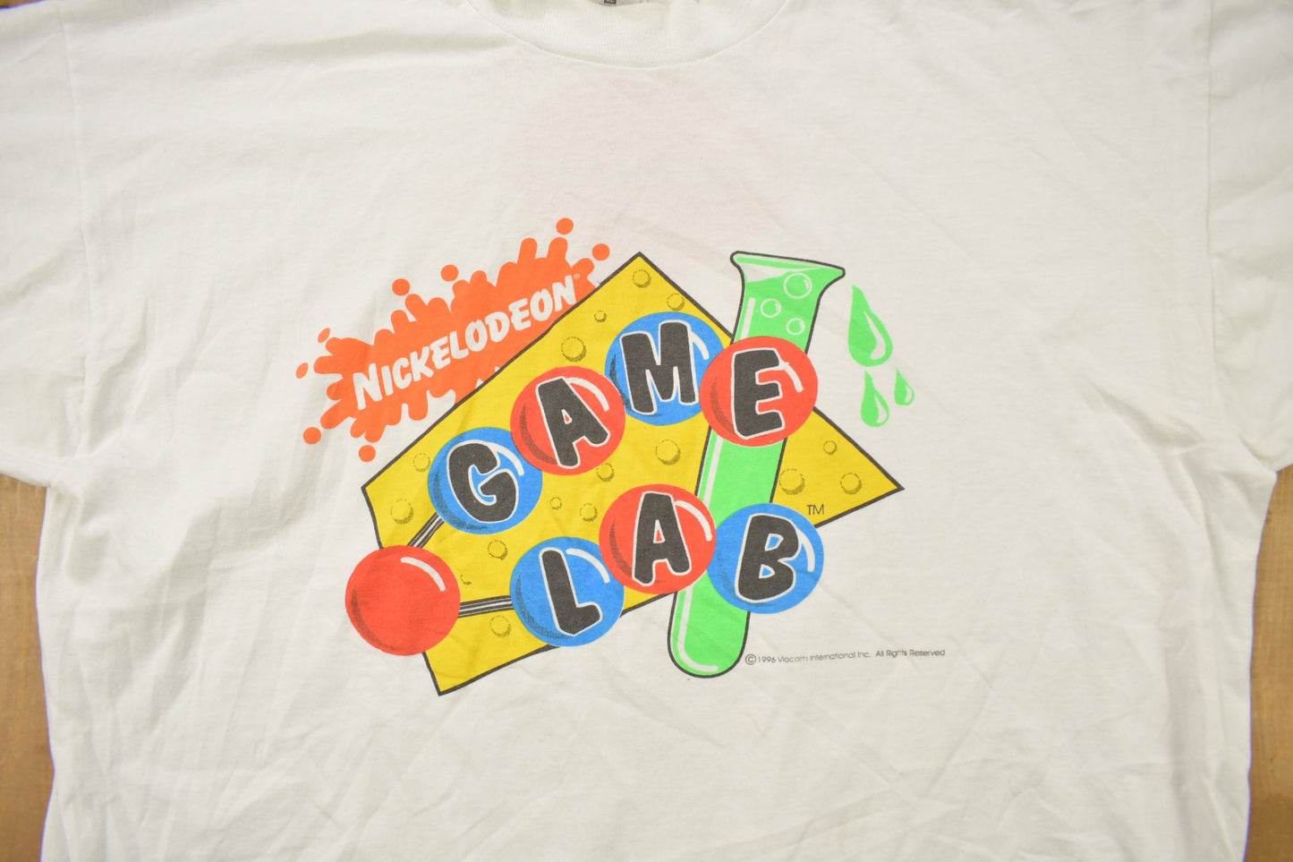 Vintage 1996 Nickelodeon Game Lab Graphic T Shirt / Vintage T Shirt / Streetwear / Graphic Tee / Single Stitch / Vintage Nickelodeon