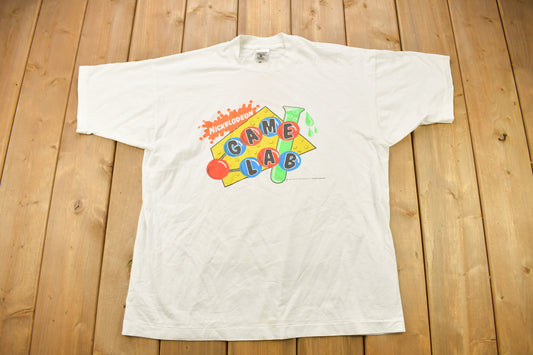 Vintage 1996 Nickelodeon Game Lab Graphic T Shirt / Vintage T Shirt / Streetwear / Graphic Tee / Single Stitch / Vintage Nickelodeon