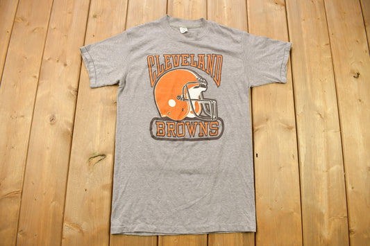 Vintage 1970s Cleveland Browns NFL Logo 7 Graphic T-Shirt / Made In USA / Single Stitch / NFL / Sportswear / 1970s Football T Shirt