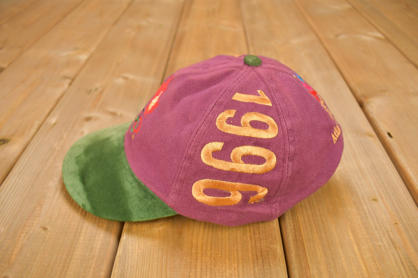 Vintage 1996 Atlanta Olympics 6 Panel Purple Strap Back Hat / OSFA / 90s Snap Back / Vintage Hat / Embroidered / Paisley Brim