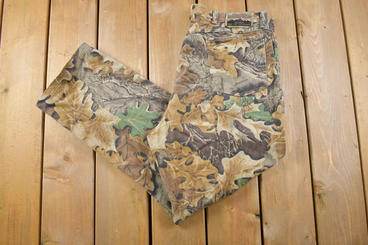 Vintage 1990s Wrangler Rugged Wear Forest Camo Pants Size 38 x 32