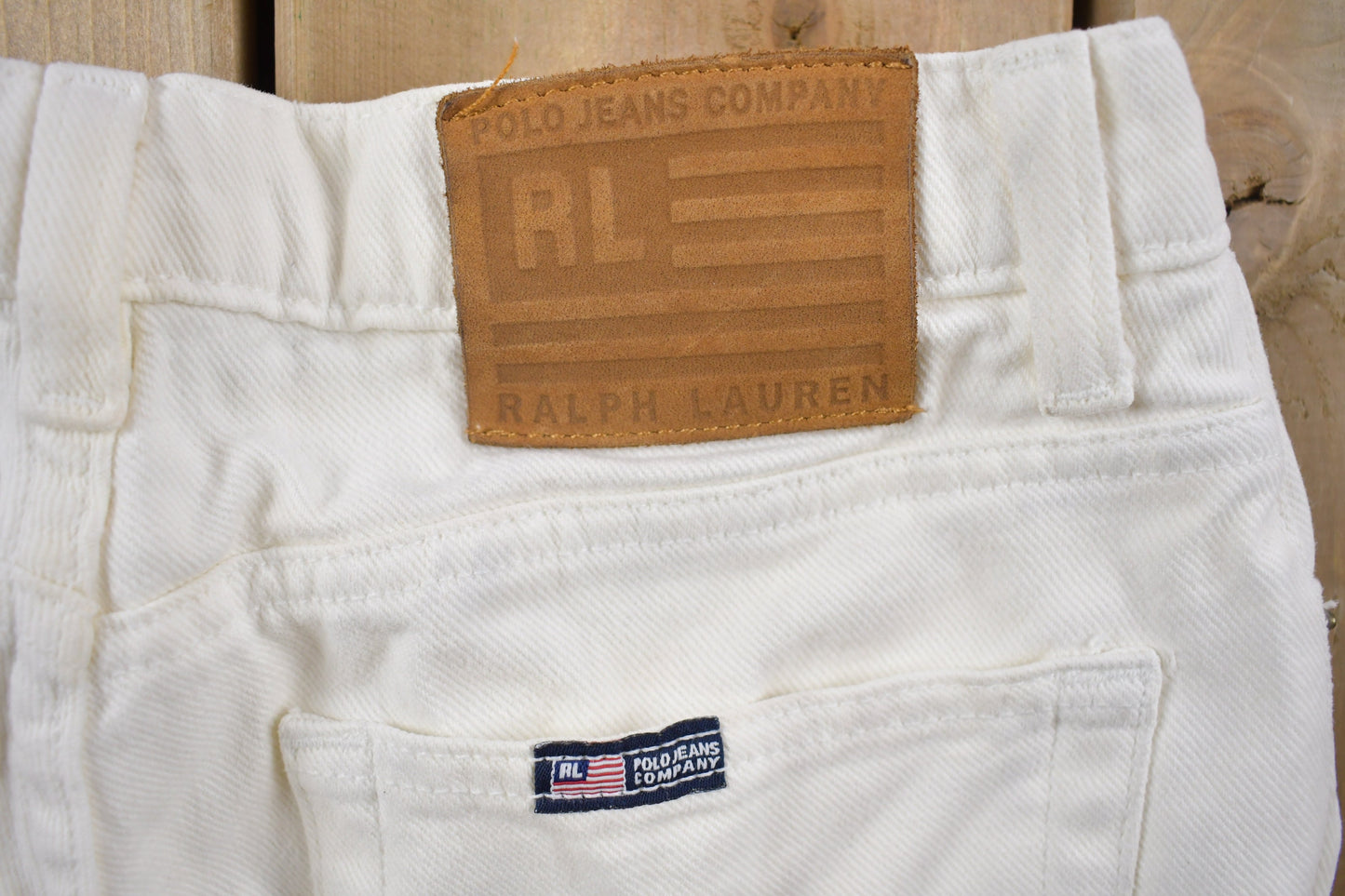 Vintage 1990s Ralph Lauren Polo Jeans White Denim Jeans Size 28 x 25