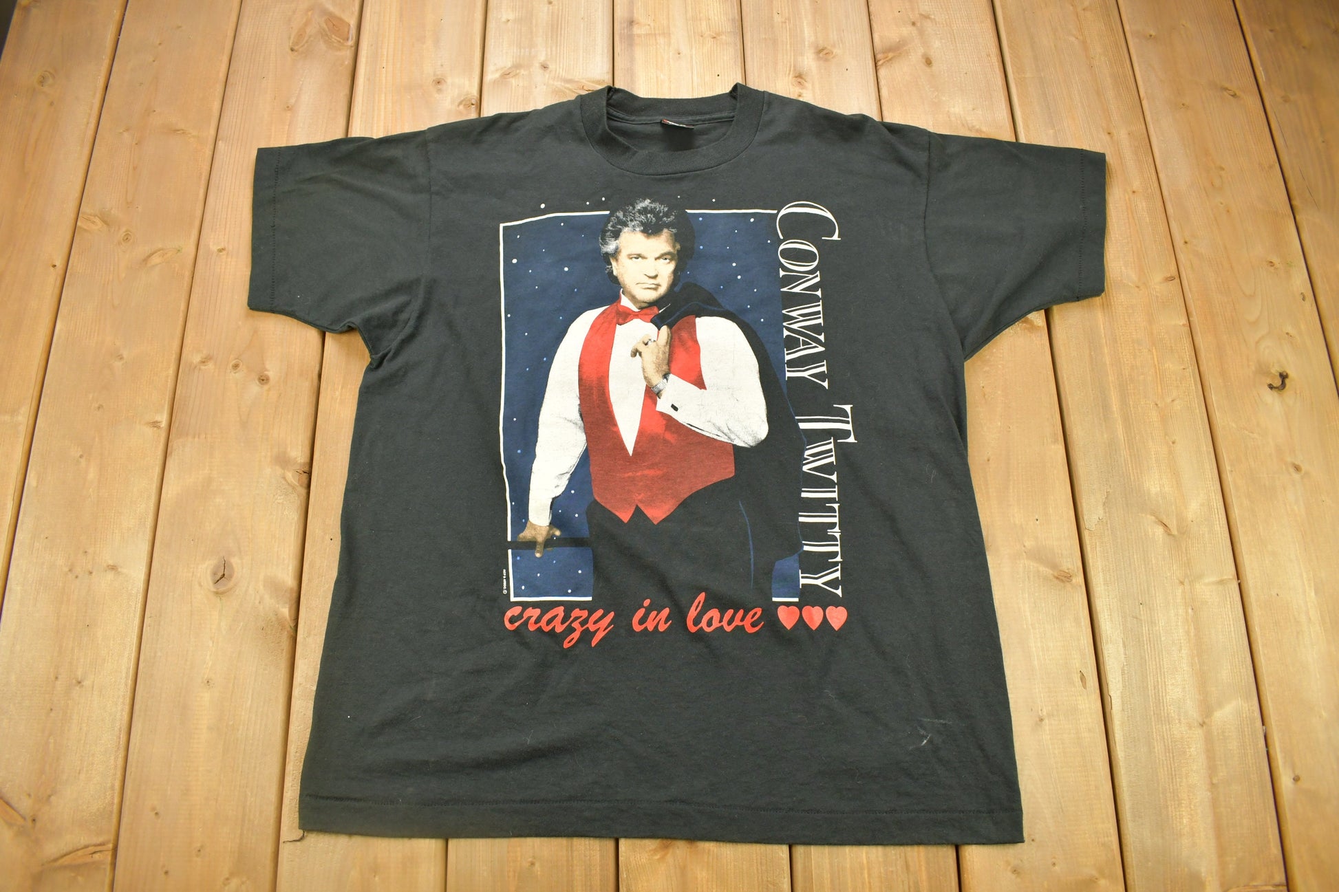 Vintage 1990s Conway Twitty "Crazy In Love" Graphic T-shirt