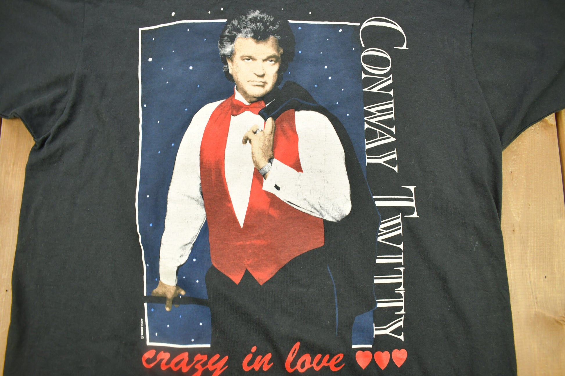 Vintage 1990s Conway Twitty "Crazy In Love" Graphic T-shirt