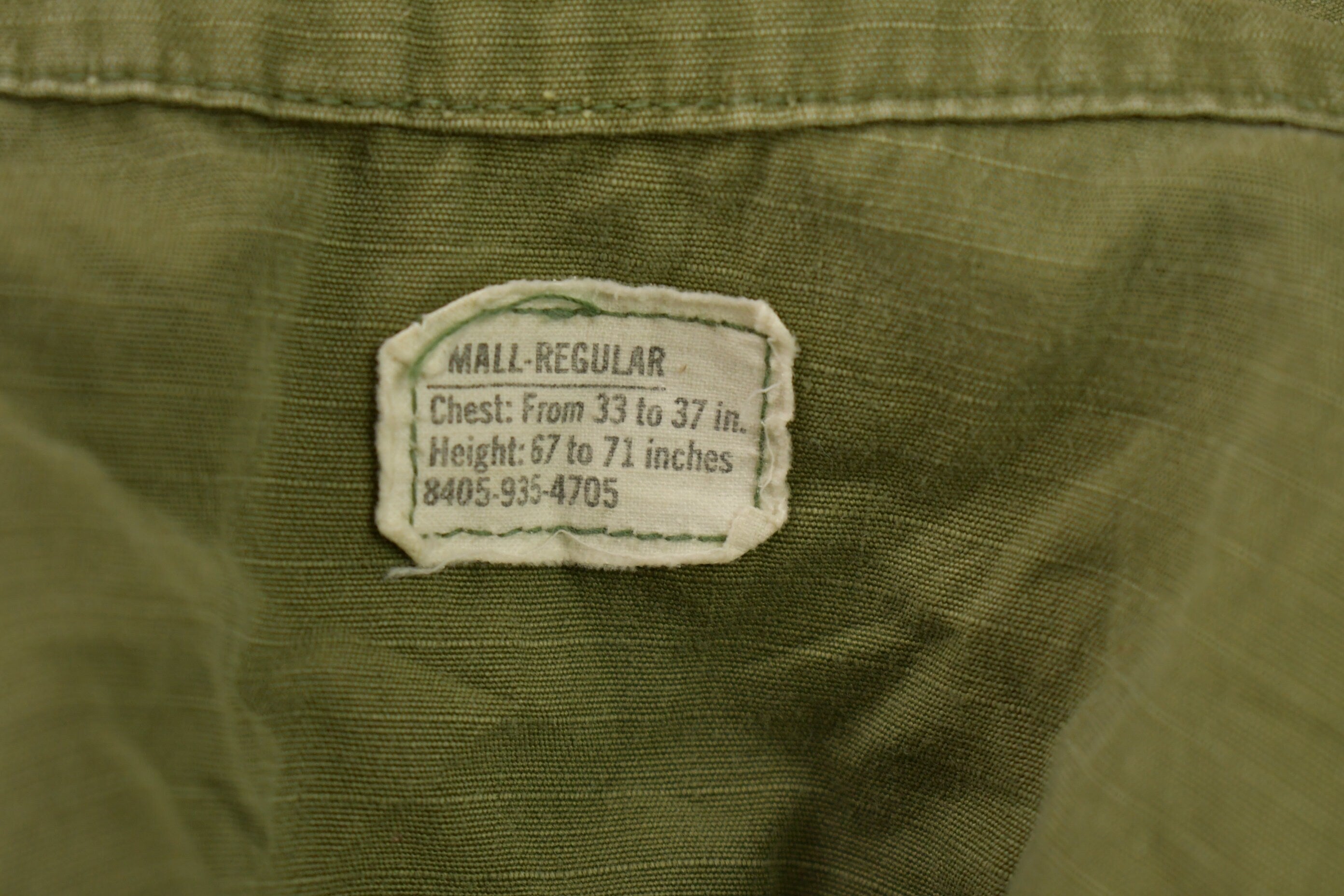 Vintage 1970 OG 107 Military Button Up Shirt