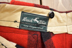 Vintage 1950s Hirsch Weis Red Plaid Wool Trousers 36 x 31
