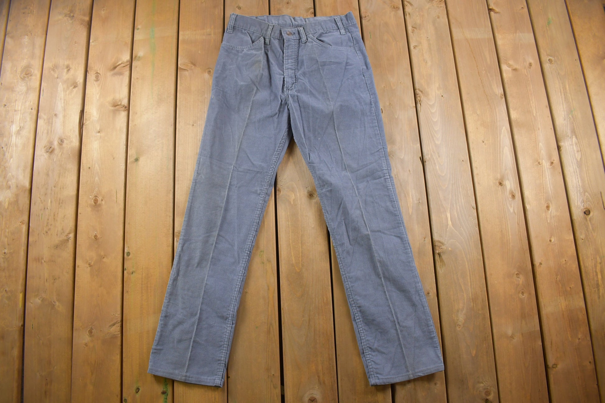 Vintage 1990s Levi's White Tab Grey Corduroy Pants Size 33 x 31