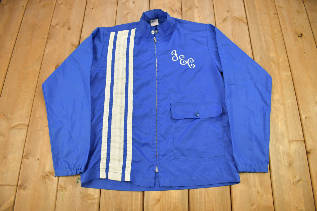 Vintage 1970s Elert Striped Windbreaker Jacket