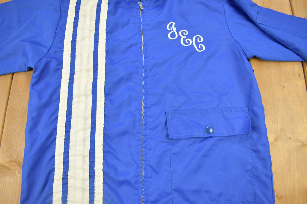 Vintage 1970s Elert Striped Windbreaker Jacket