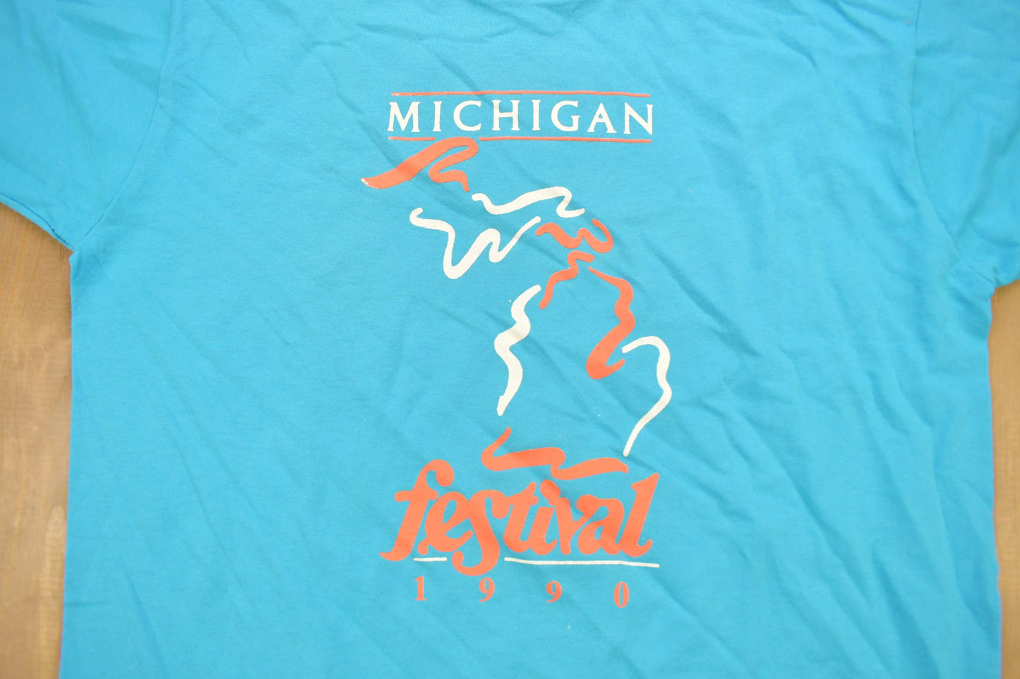 Vintage 1990 Michigan Festival Graphic T Shirt / Vintage T Shirt / Streetwear / Graphic Tee / Single Stitch / Made In USA