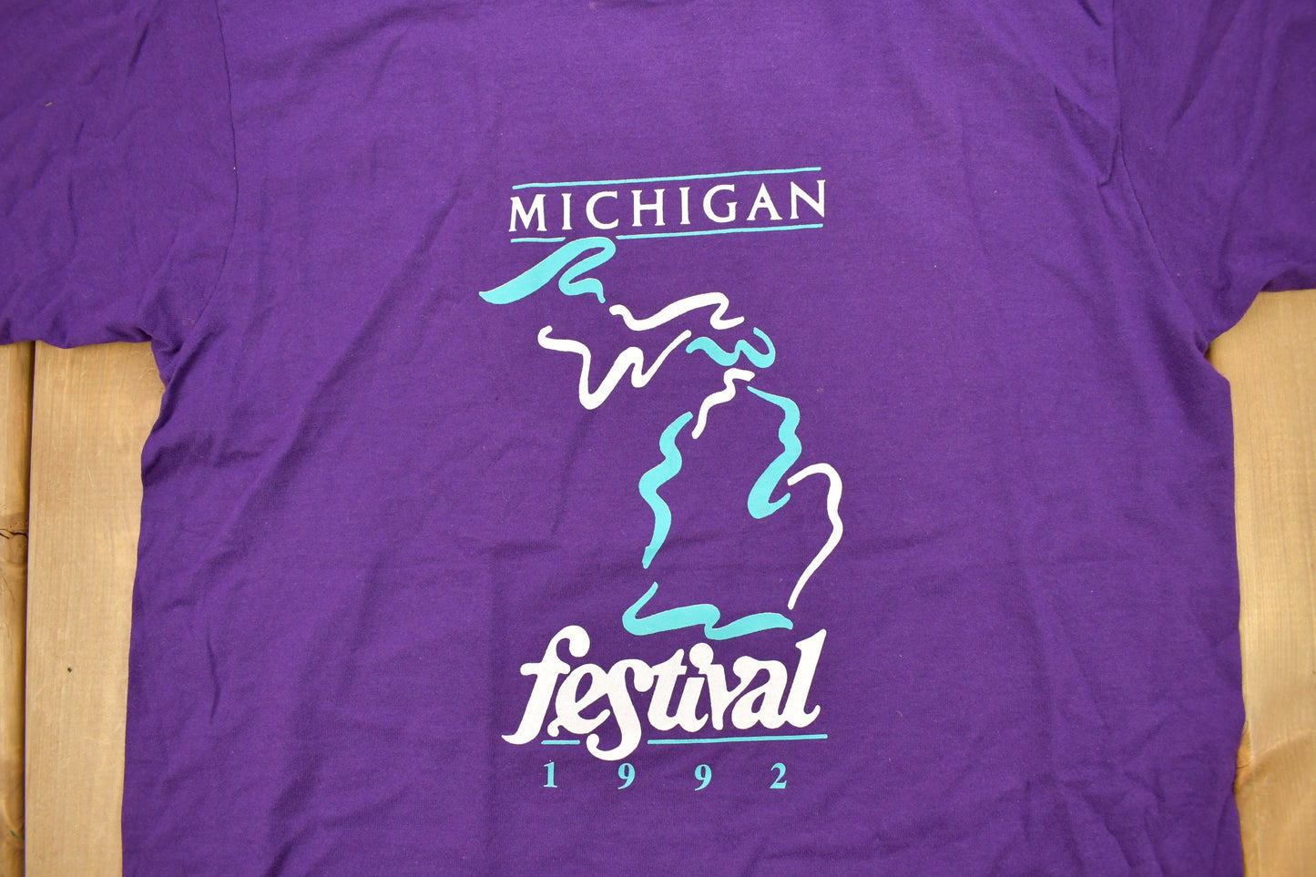 Vintage 1992 Michigan Festival Graphic T Shirt / Vintage T Shirt / Streetwear / Graphic Tee / Single Stitch / Made In USA