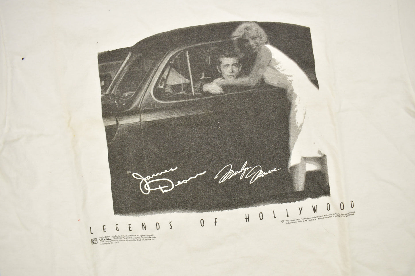 Vintage 1997 James Dean & Marilyn Monroe Legends Of Hollywood Graphic T Shirt / Vintage James Dean / Vintage Hollywood / Film T Shirt