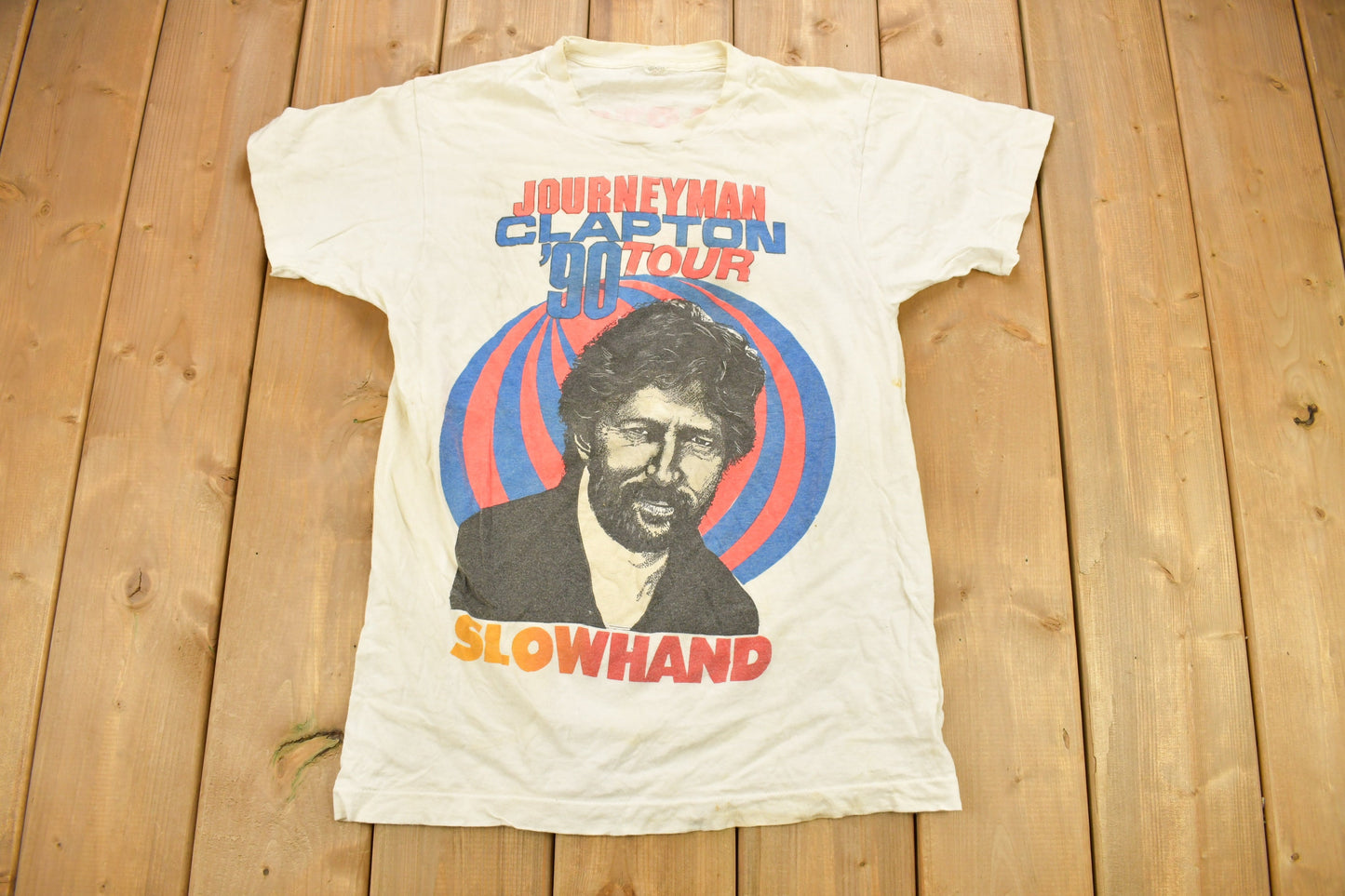 Vintage 1990 Eric Clapton Slowhand Journeyman US Tour T-shirt / Band Tee / Single Stitch / Made in USA / Music Promo / Premium Vintage