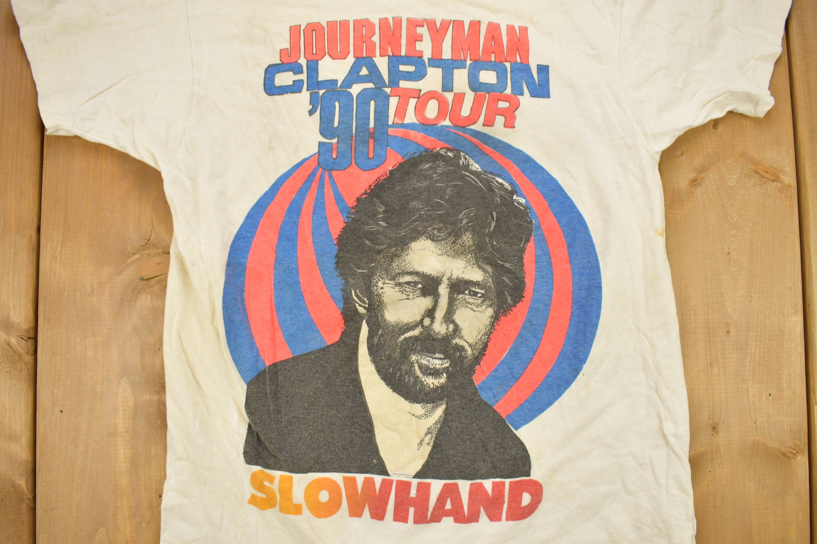 Vintage 1990 Eric Clapton Slowhand Journeyman US Tour T-shirt