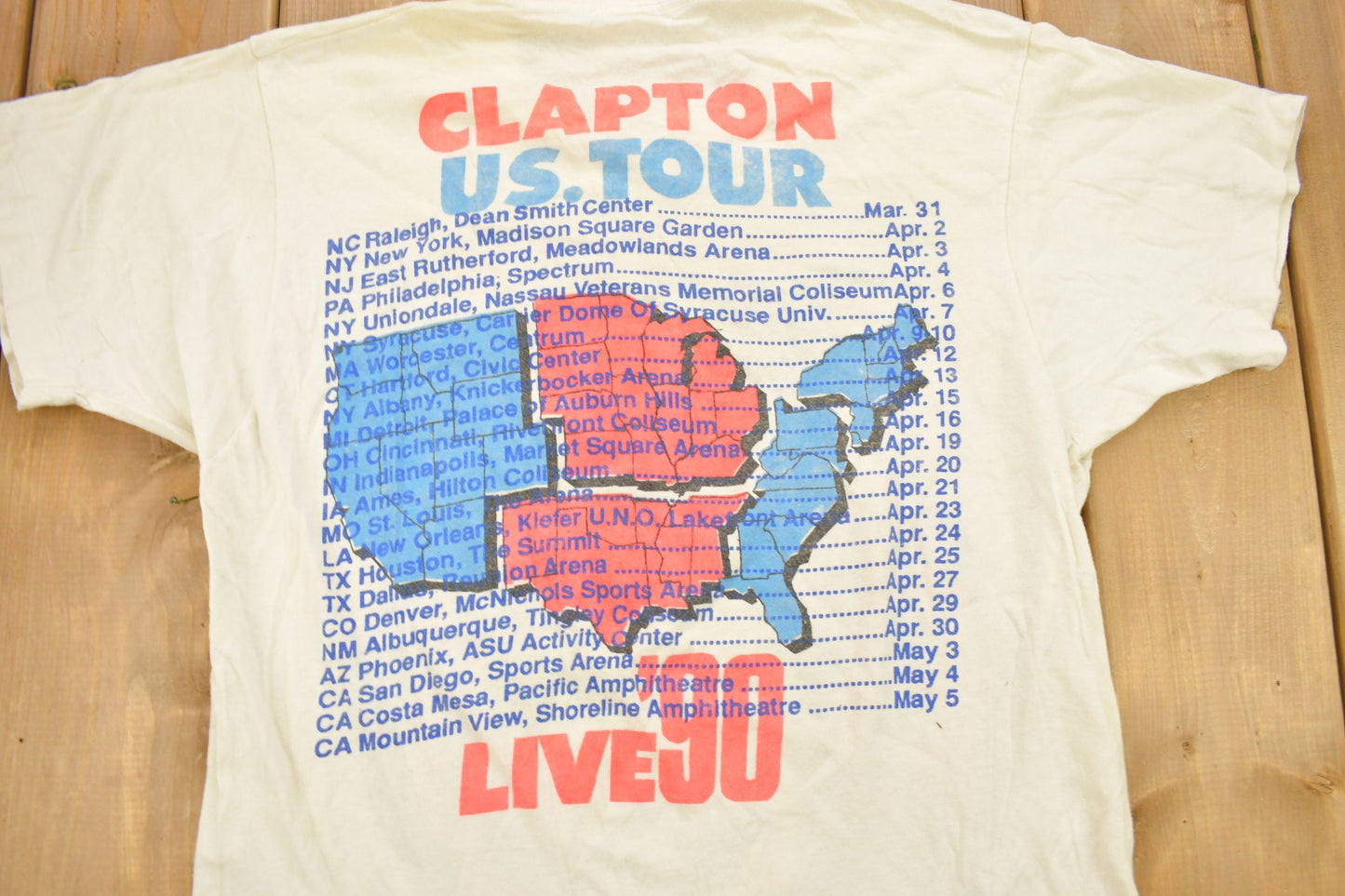 Vintage 1990 Eric Clapton Slowhand Journeyman US Tour T-shirt / Band Tee / Single Stitch / Made in USA / Music Promo / Premium Vintage