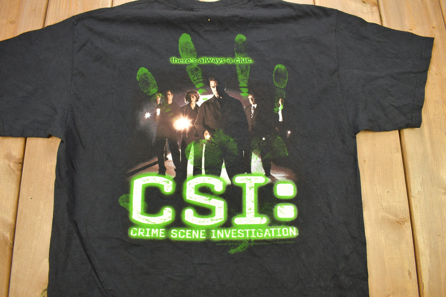 Vintage 2001 CSI Las Vegas Crime Scene Investigation Graphic T Shirt / Vintage T Shirt / Streetwear / Graphic Tee / Vintage TV Promo