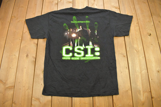 Vintage 2001 CSI Las Vegas Crime Scene Investigation Graphic T Shirt / Vintage T Shirt / Streetwear / Graphic Tee / Vintage TV Promo