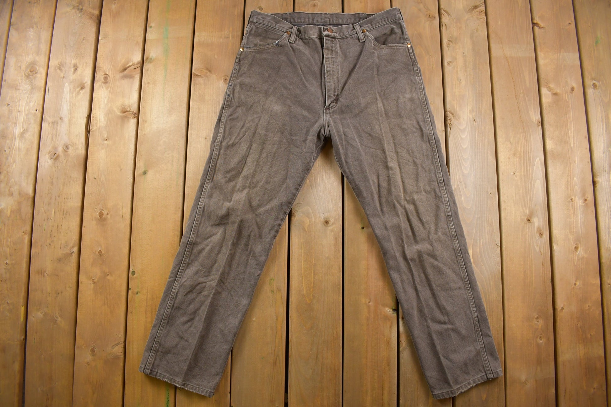 Vintage 1980s Wrangler Brown Denim Pants 36 x 30
