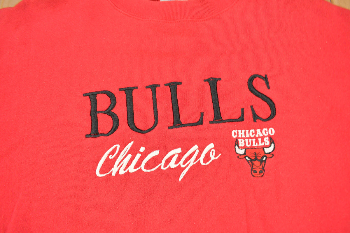 Vintage 1990s Chicago Bulls NBA Logo 7 Heavyweight Crewneck Sweatshirt
