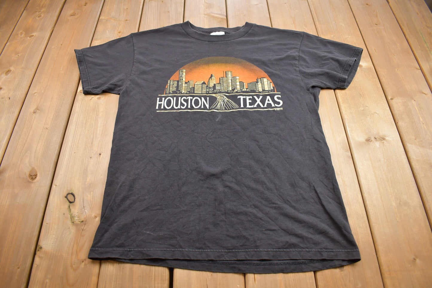 Vintage 1990s Houston Texas Souvenir T Shirt / Tultex / Streetwear / Rare Vintage / Vacation Tee / Travel T Shirt / Made in USA