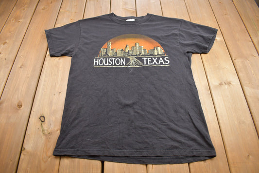 Vintage 1990s Houston Texas Souvenir T Shirt / Tultex / Streetwear / Rare Vintage / Vacation Tee / Travel T Shirt / Made in USA