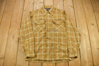 Vintage 1960s Pendleton Plaid Button Up Board Shirt