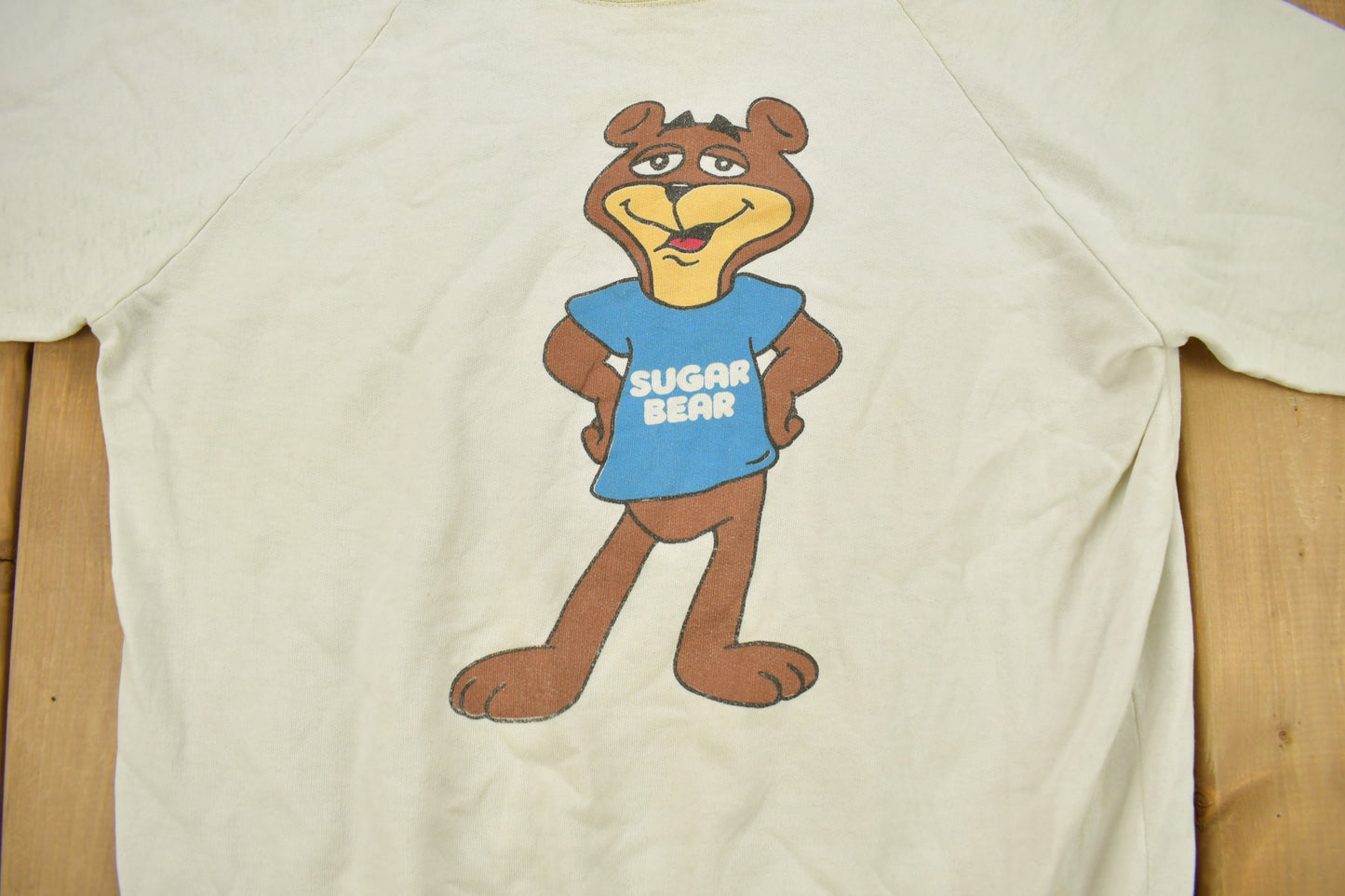 Vintage 1970s Sugar Crisp Promo Sugar Bear Graphic Raglan Crewneck Sweatshirt