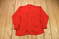 Vintage 1950s Blank Red Cardigan Sweater