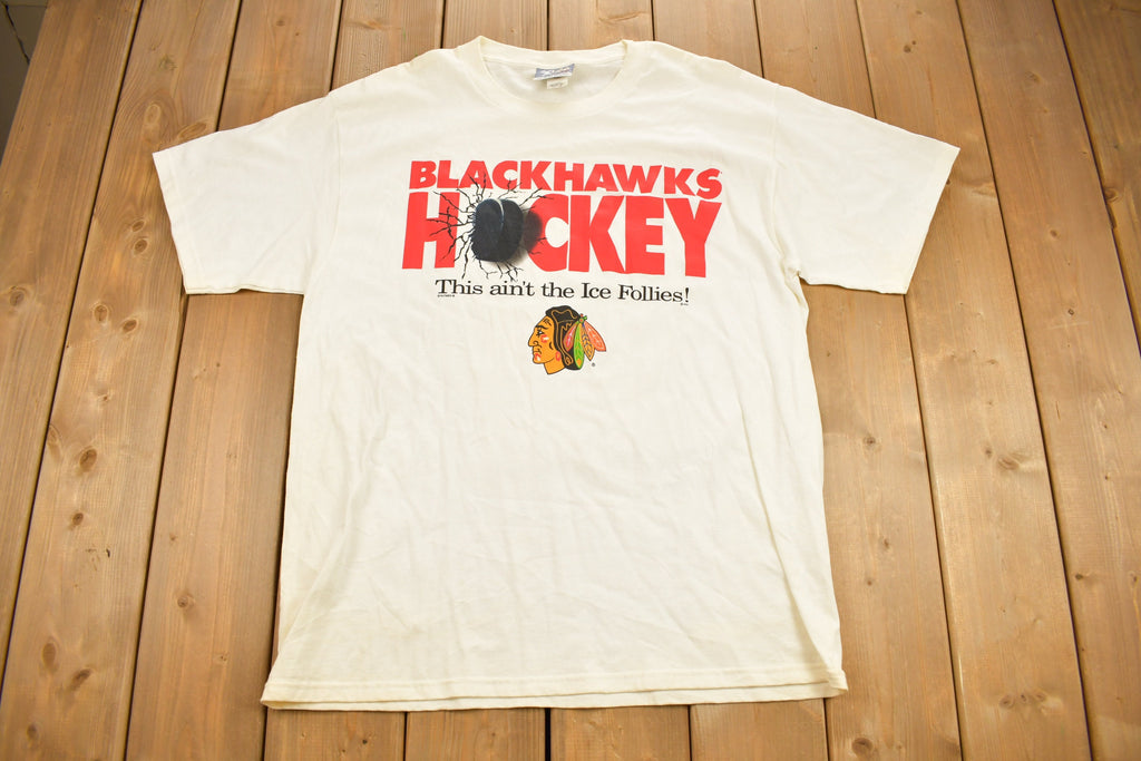 Vintage 1990s Chicago Blackhawks NHL Graphic T-Shirt