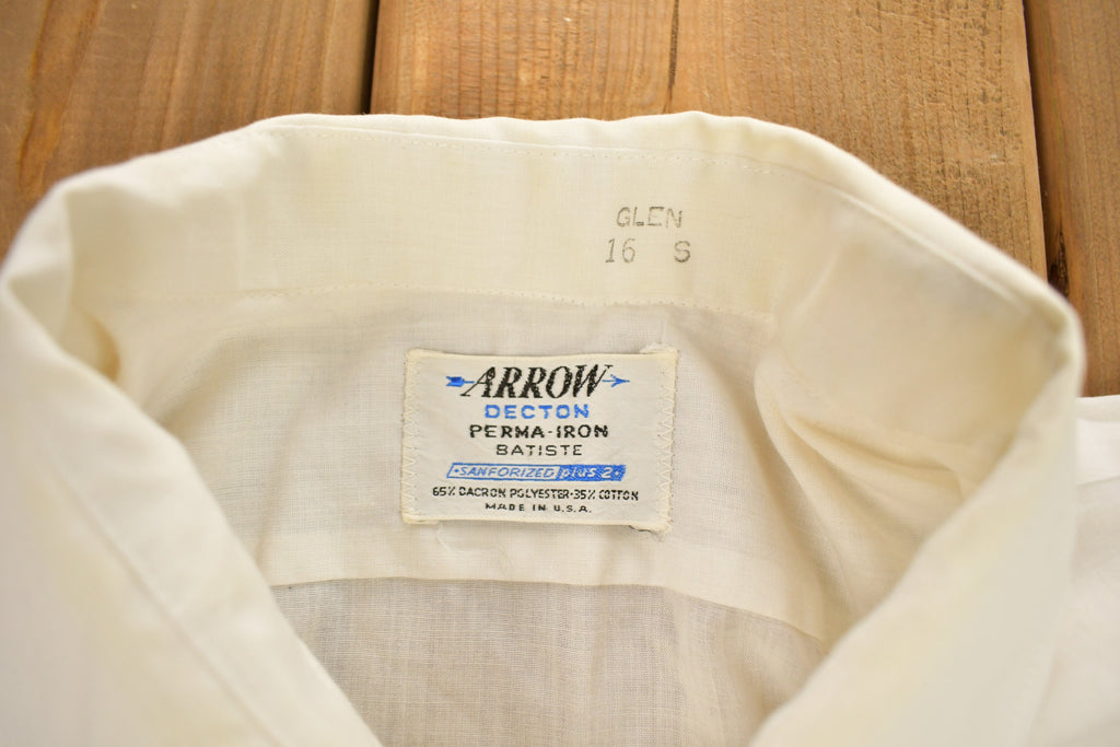 Vintage 1960s Arrow Decton Sanforized Blank Button Up Shirt