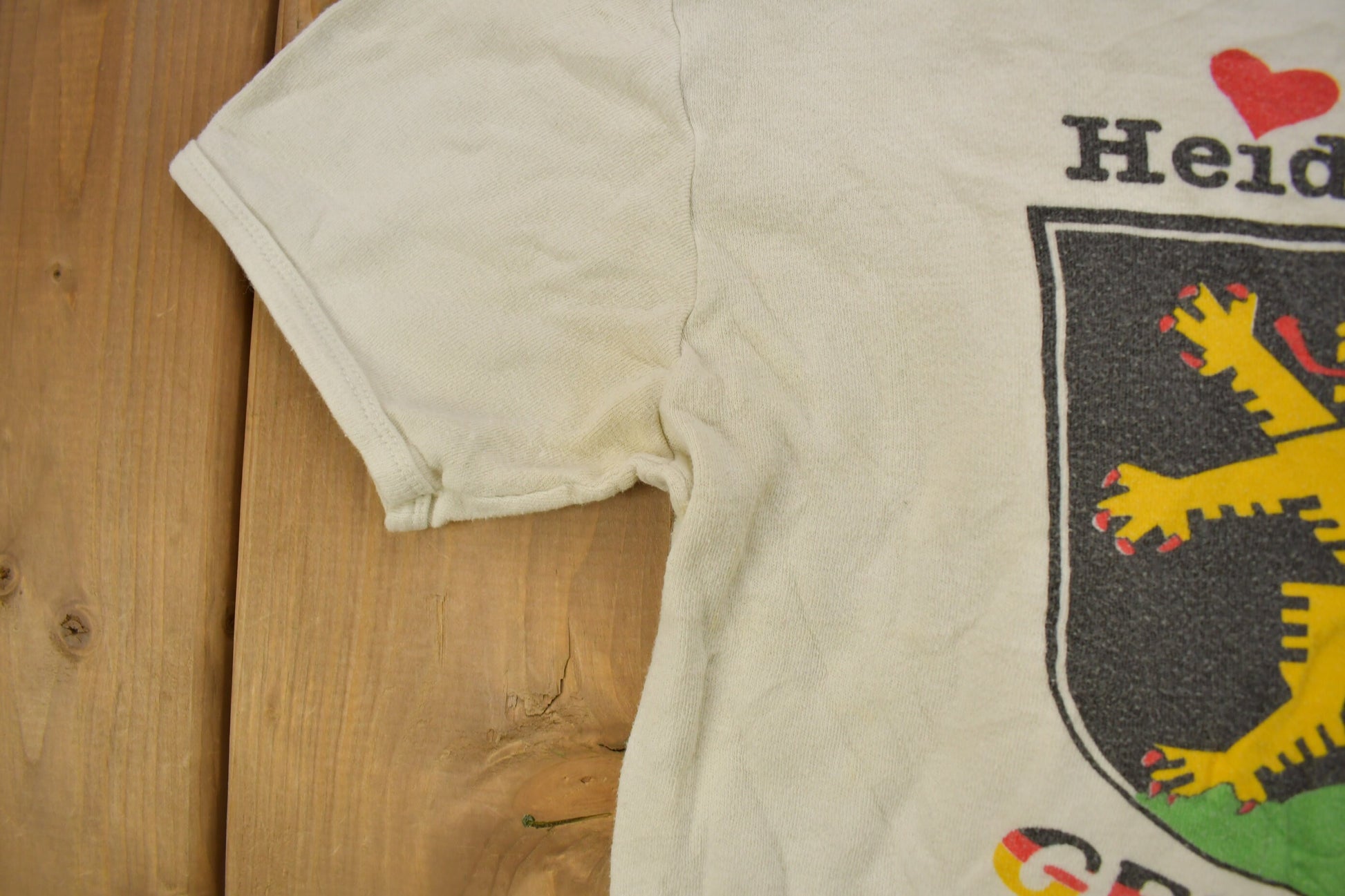 Vintage 1970s Heidelberg Germany Graphic Ringer T Shirt
