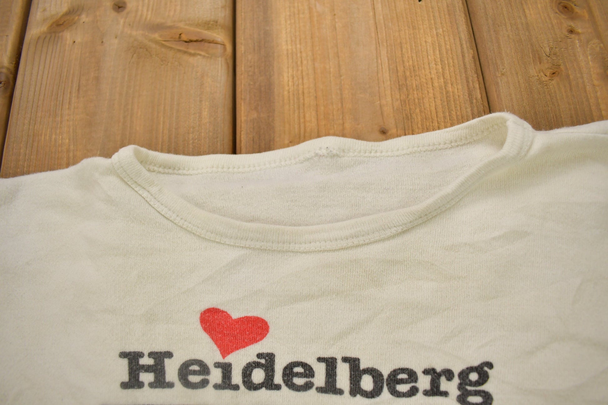 Vintage 1970s Heidelberg Germany Graphic Ringer T Shirt
