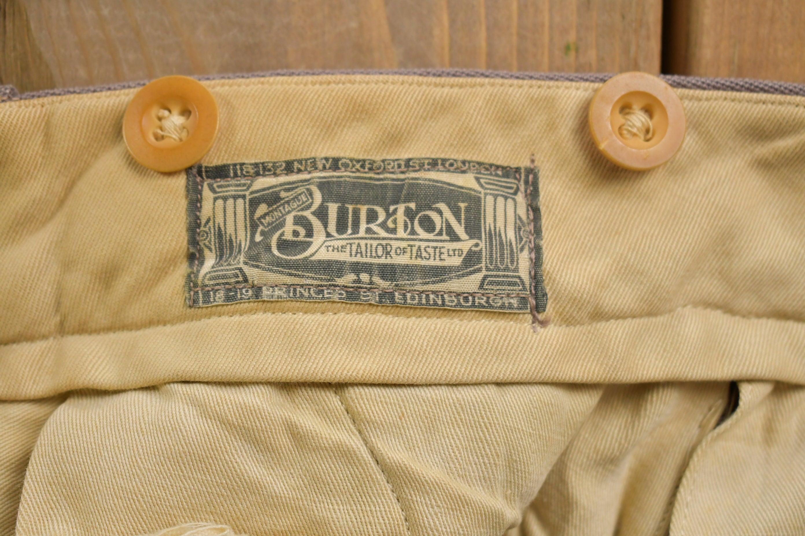Vintage 1950s Montague Burton Trousers Size 30 x 29