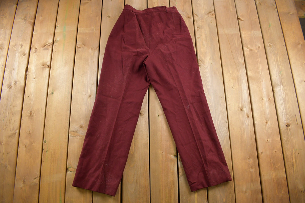 Vintage 1950s Pendleton 100% Virgin Wool Red Trousers Size 28 x 30
